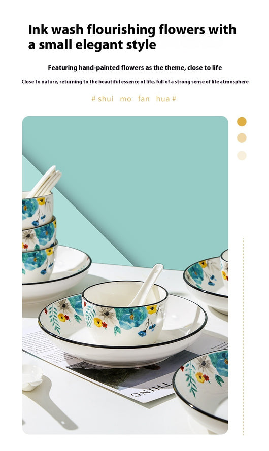 Juego de Vajilla Bone China con Diseño Floral - Image 10