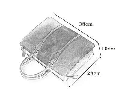Bolso de Cuero Curtido al Vegetal Estilo Retro Horizontal para Hombre - Image 7