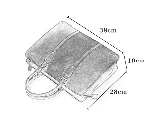 Bolso de Cuero Curtido al Vegetal Estilo Retro Horizontal para Hombre - Image 7