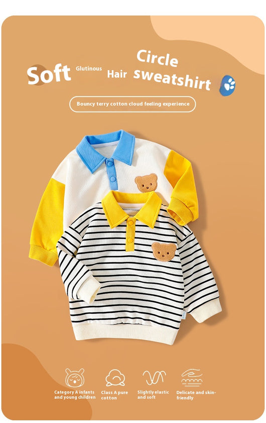 Camisa Infantil Primavera Otoño con Cuello Solapa - Image 15