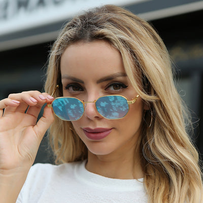 Gafas de Sol Retro con Patas Metálicas - Estilo Europeo y Americano