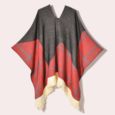Poncho Denim Estilo Western con Flecos - Abrigo Cálido Unisex para Exteriores - Image 15