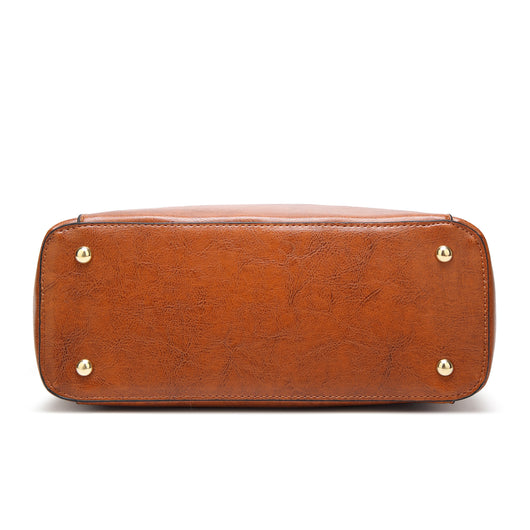 Bolso Tote de Cuero Encerado para Mujer - Gran Capacidad - Image 17