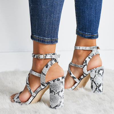 Sandalias de Tacón Alto con Diseño Calado Serpentina - Image 2