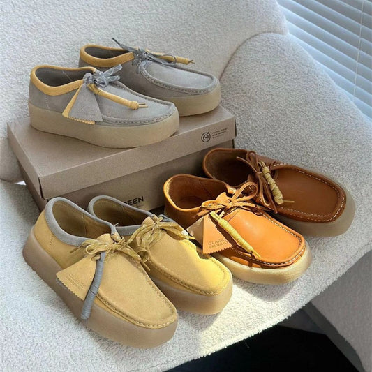 Zapatos Oxford Plataforma Vintage Británicos en Cuero Genuino
