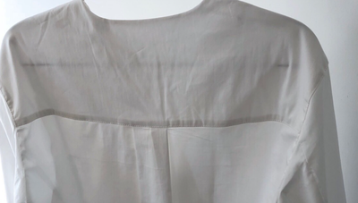 Blusa Suelta de Cuello Redondo con Mangas Linterna - Blanco para Mujer - Image 24