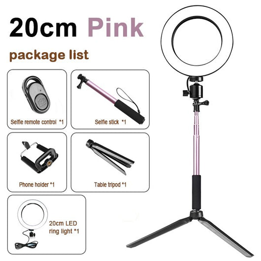 Kit de Luz Ring LED con Trípode y Soporte para iPhone y Dispositivos Apple - Image 13