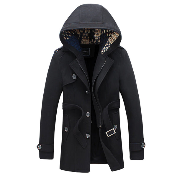 Abrigo Impermeable Corto con Capucha para Hombre - Image 9