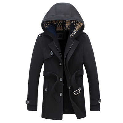 Abrigo Impermeable Corto con Capucha para Hombre - Image 9