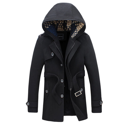 Abrigo Impermeable Corto con Capucha para Hombre - Image 9
