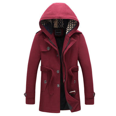 Abrigo Impermeable Corto con Capucha para Hombre - Image 8