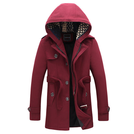 Abrigo Impermeable Corto con Capucha para Hombre - Image 8