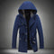 Abrigo Impermeable Corto con Capucha para Hombre