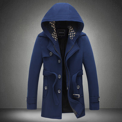 Abrigo Impermeable Corto con Capucha para Hombre - Image 7