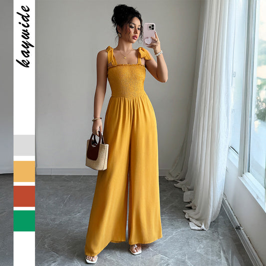 Jumpsuit Elegante de Cintura Alta con Pantalón Ancho - Image 2
