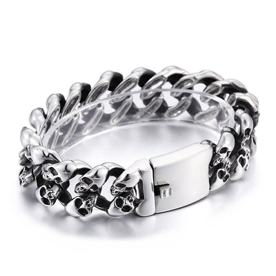Pulsera de calavera con estilo punk para hombre - Image 4