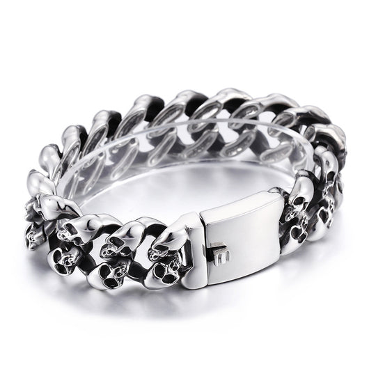 Pulsera de calavera con estilo punk para hombre - Image 4
