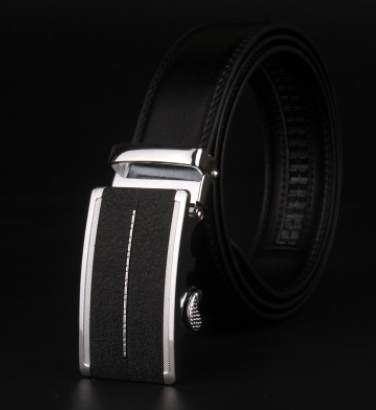 Cinturón de Cuero para Hombre con Hebilla de 8 Caracteres - Estilo Casual Moderno - Image 10