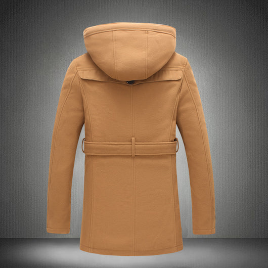 Abrigo Impermeable Corto con Capucha para Hombre - Image 4