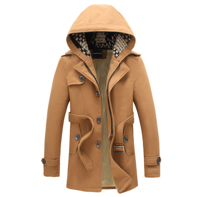 Abrigo Impermeable Corto con Capucha para Hombre - Image 11