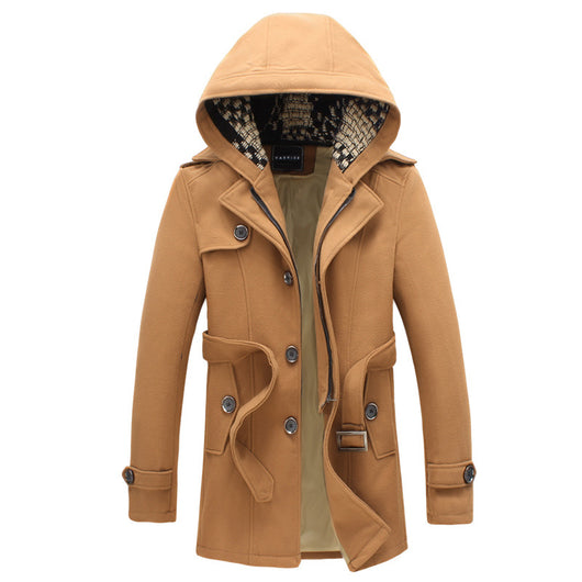 Abrigo Impermeable Corto con Capucha para Hombre - Image 11