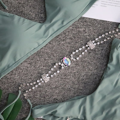 Traje de Baño Elegante con Cadena Metálica y Cristales - Image 11