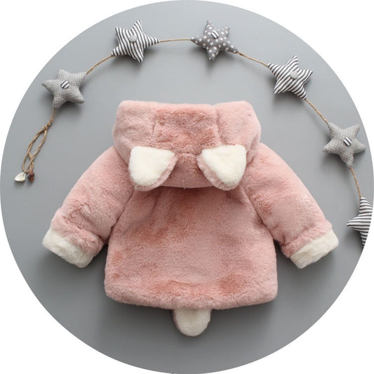 Chaqueta Infantil Otoño-Invierno con Forro de Conejo y Terciopelo Grueso - Estilo Coreano - Image 2