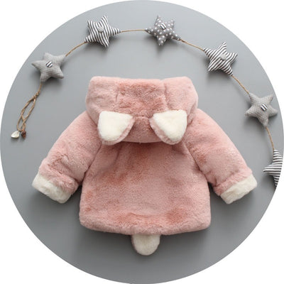 Chaqueta Infantil Otoño-Invierno con Forro de Conejo y Terciopelo Grueso - Estilo Coreano - Image 2