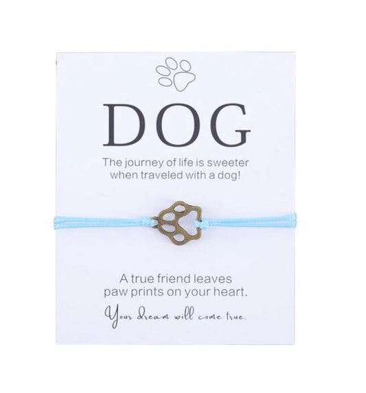 Pulsera de Amistad con Patita de Perro - Regalo para Amantes de Mascotas