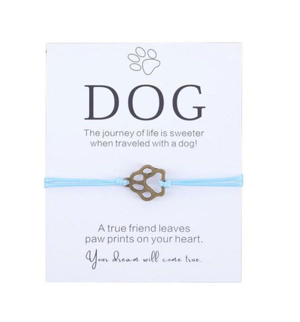 Pulsera de Amistad con Patita de Perro - Regalo para Amantes de Mascotas