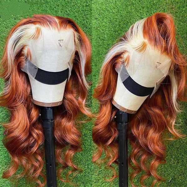 Peluca de Cabello Humano 4x4 con Highlights Rubio 613