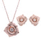 Conjunto de Joyería Nupcial con Cristales Brillantes - Collar y Aretes para Bodas y Eventos