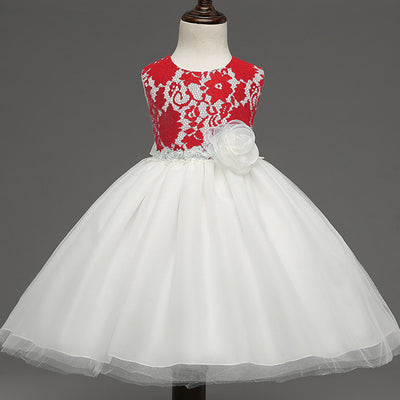 Vestido Retro de Encaje Europeo para Niña - Falda Elegante para Celebraciones - Image 5
