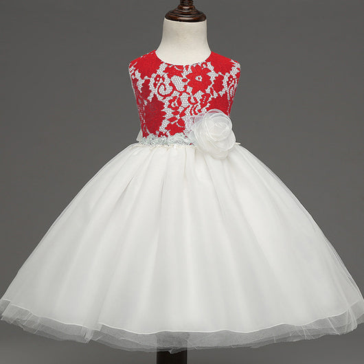 Vestido Retro de Encaje Europeo para Niña - Falda Elegante para Celebraciones - Image 5