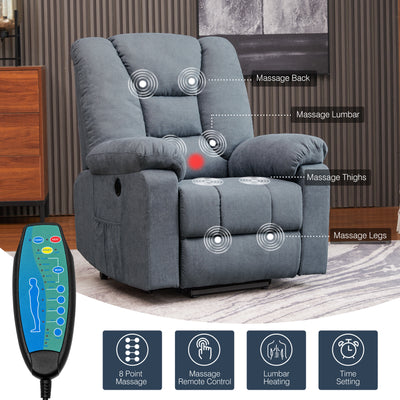 Sillón Reclinable Eléctrico Multifuncional de Masaje para Sala y Dormitorio - Image 10