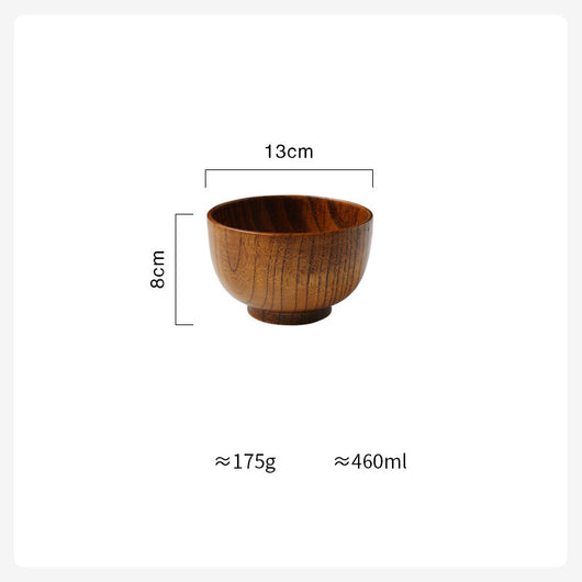 Tazón de Madera Estilo Japonés para Arroz, Sopa y Ensaladas - Image 8