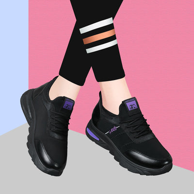Zapatos Casuales de Viscosa con Punta Redonda y Cordones en Negro - Image 8