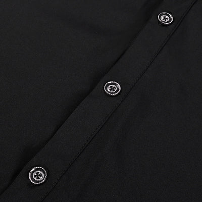 Camisa Gótica de Manga Larga con Cuello Alto y Volantes para Hombre - Image 18