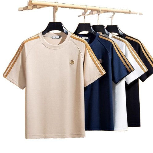 Conjunto Casual de Verano para Hombre con Playera Lisa de Manga Corta - Image 9