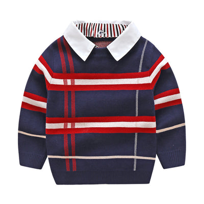 Suéter Jacquard a Cuadros para Niños - Image 10