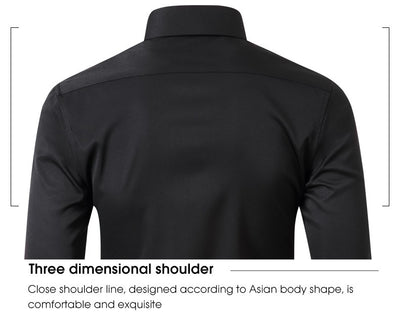 Camisa Slim Fit Coreana de Color Sólido para Hombre - Image 22
