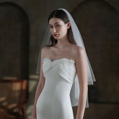 Velo de Novia Artesanal con Cuentas Bordadas - Image 10