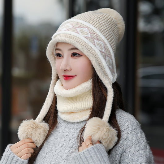 Gorro Tejido Plush Twist con Bola Colgante para Mujer - Image 25