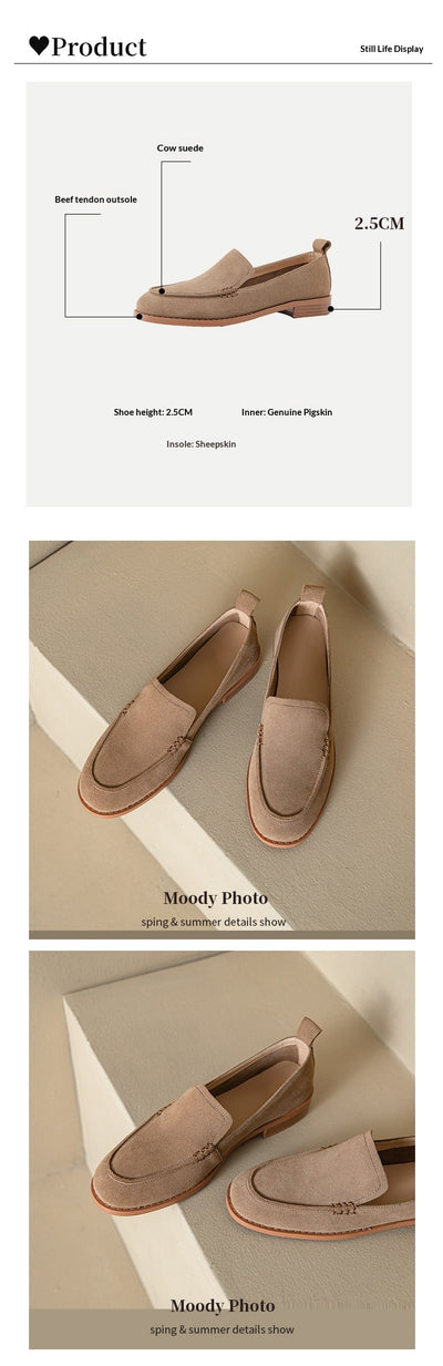 Zapatos Planos Mujer Otoño con Tacón Grueso y Punta Baja - Image 20