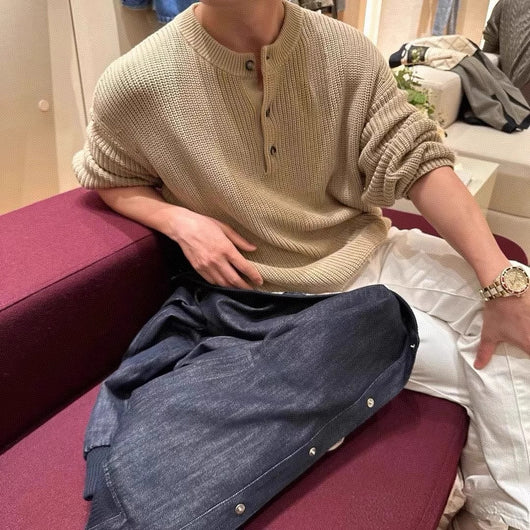 Suéter Grueso Liso para Hombre - Otoño Invierno - Image 11