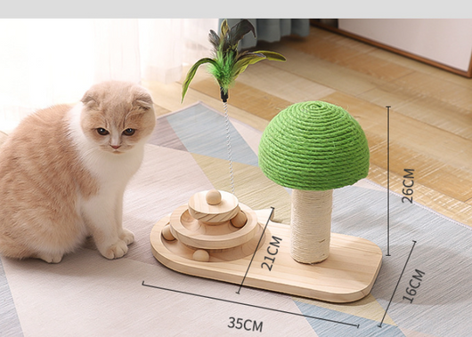 Árbol Rascador para Gatos con Pelotas de Sisal Doble - Image 5