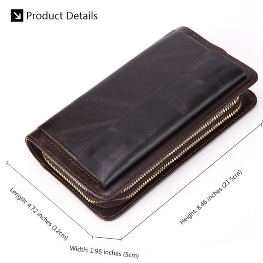 Billetera de Cuero Genuino para Hombre - Primera Capa - Image 11