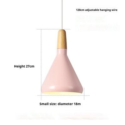 Lámpara Colgante Nórdica de Madera Sólida y Aluminio Diseño Minimalista - Image 8