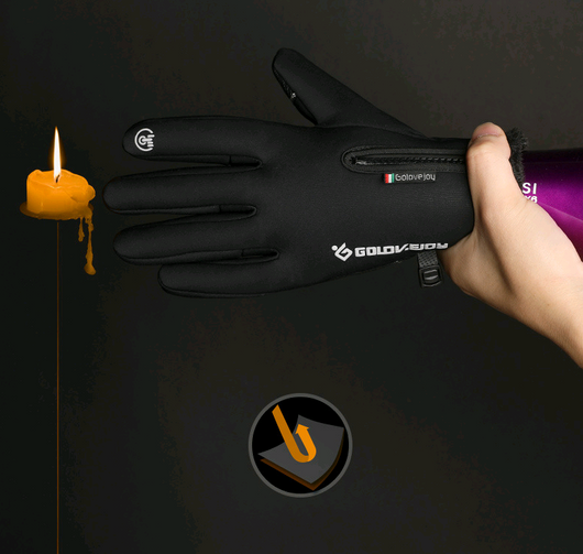 Guantes Moto Invierno Forrados Térmicos Impermeables Pantalla Táctil Agarre Antideslizante - Image 2
