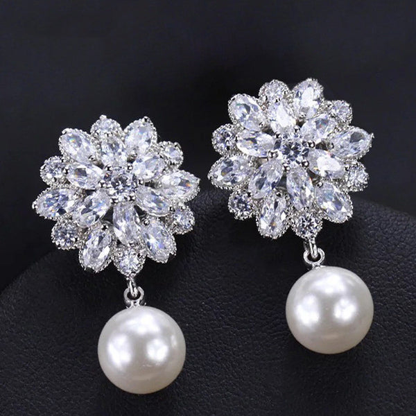 Aretes de Circonita Micro Prisma Hielo